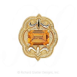 GS255 CIT - 14 Karat Gold Citrine Slide 